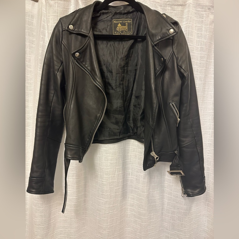 Italian real leather moto jacket (bought in Florence)